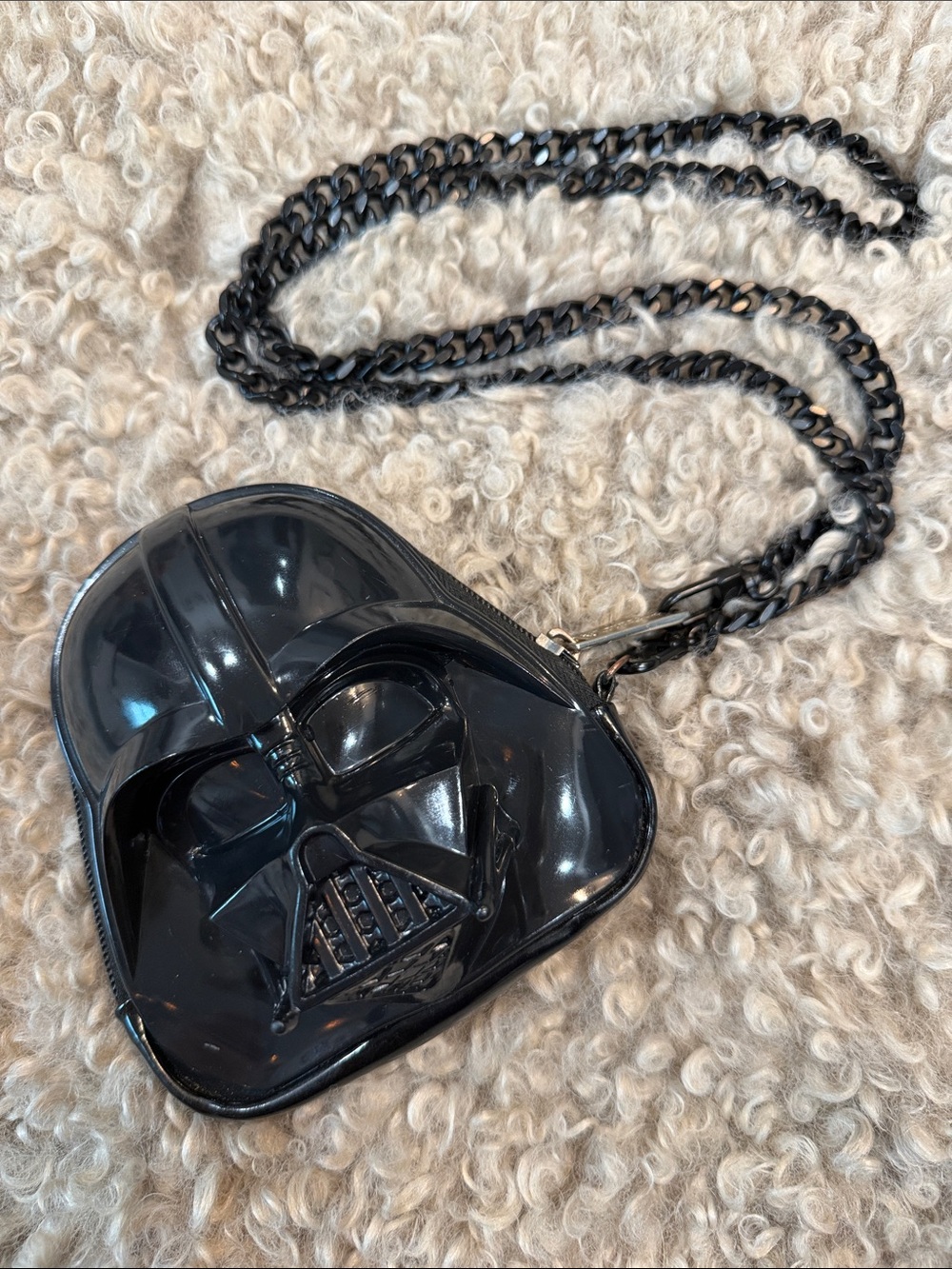Loungefly Black Darth Vader Helmet Crossbody Bag